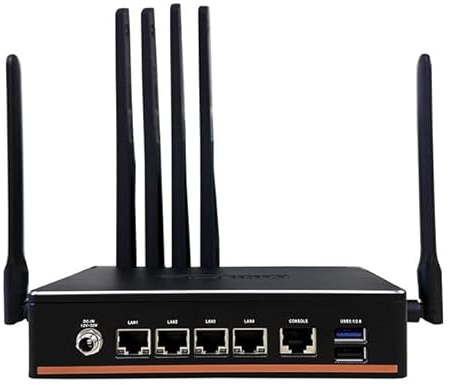PICOPC Fanless Firewall Micro Appliance/Mini PC/Firewall router, N5105 (4 Cores 4 Threads), 16GB DDR4 | 128GB SSD | 4 LAN i211 | 5G CPE | SD-WAN Security Gateway with TPM 2.0