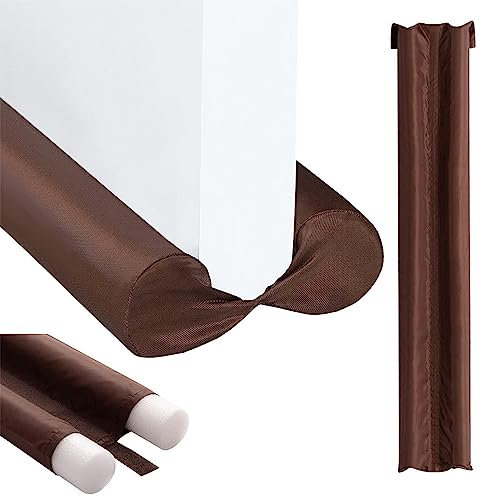 PARENCE.- Boudin de Porte et Fenêtre Coupe Froid/Bas de Porte et fenêtre Isolant Marron Contre les Courants d'Air et le Bruit - 85cm