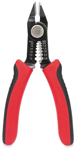 Sintron Tools Kombi-Seitenschneider CWC1, 2in1 Schneide- und Abisolierzange, innenliegende Feder, ergomischer gummierter Griff