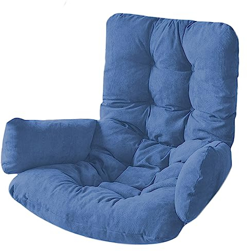 BAHULA Hängende Korb Sitzkissen Ei Stuhl Kissen, Hängende Ei Rattan Stuhl Wicker Hängematte Pad Schaukelstuhl Kissen, Balkon Patio Garten Rückenkissen,Blau,50x125 cm