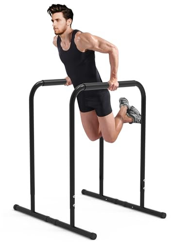 leikefitness Klimmzug-Dip-Station, höhenverstellbar, Krafttraining, Dip-Station, Trizeps-Dips, Liegestütze für Heim-Fitnessstudio