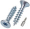 SKIR'CO (200 pièces) Vis à bois en acier zingué 5,0 x 25 mm, tête Torx, tête fraisée, vis pour panneaux d'aggloméré, entièrement filetées