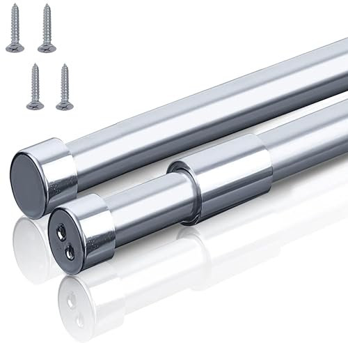 2 Stück Schrankstange für Kleiderschrank, Kleiderstange Ausziehbar 42-72cm, Kleiderstange Schrankrohr Schrankstange für Kleiderschrank