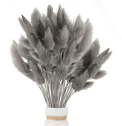 Sunshine smile 120Pcs Getrocknetes Pampasgras,Trockenblumen Bodenvase,Natürlich Pampasgras Blumenstrauß,Trockenblumen Blumenstrauß Deko,Künstlich Groß Trockenblumen,Trockenblumen Pampasgras