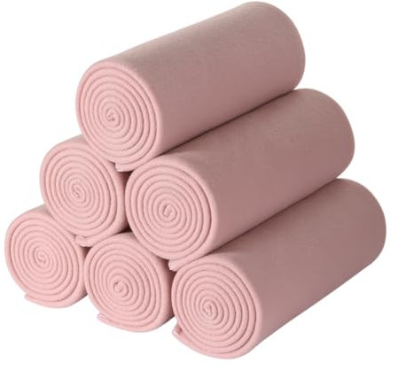 CAI TENG Fleece-Überwurfdecke, 6 Stück, weich, leicht, für Kinder, gemütliche Polar-Fleece-Decke, 50 x 60 cm, solide, tierfreundliche Dekoration, Bett, Sofa, Couch, Fleece-Stoff, Reisen, Hochzeit,