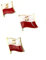 SNS Components Anstecknadel mit Polen-Wappen und EU-Wappen, Metall, Emaille, Landesflagge, 3 Stück