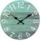 Plumeet Reloj de Pared de Madera de 25cm Reloj de Pared sin Marco con Movimiento Silencioso de Cuarzo - Reloj Rústico de Estilo Simple Moderno Decoración de la Sala Cocina, Verde
