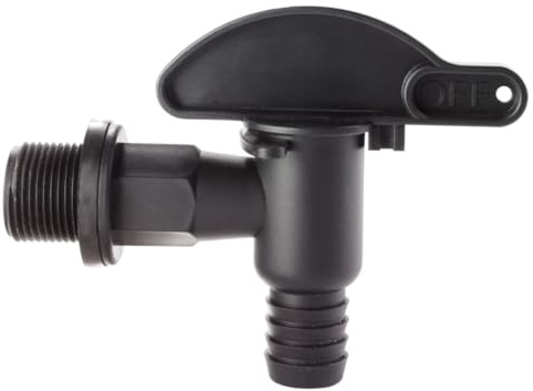 Belli - Robinet de puisage pour réserves d'eau - Robinet gros debit joint plat noir 1 (26/34) pour récupérateur d'eau