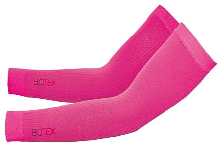 BIOTEX Manicotti Light Super Leggeri, Isolamento Termico e Traspirabilità per Braccia, Ideali per Sport Outdoor, Fucsia fluo, Taglia II