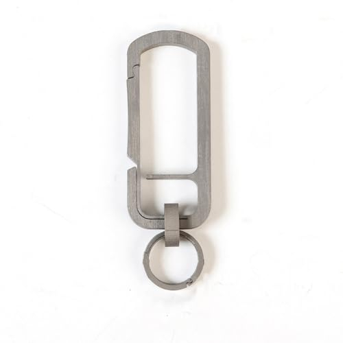 Schlüsselanhänger Karabiner Clips, Titan-Legierung Schlüsselring Ring Schlüsselanhänger Kette Halter, Schnellspanner Haken für Unisex (Schnalle + 18mm Ring)