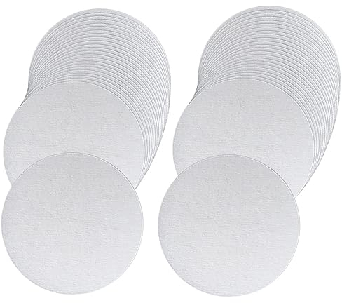 UKCOCO 100 Pièces café filtre Filtres à café de remplacement Filtres à café biodégradables filtres à café non blanchis filtres ronds pour cafetière concentré de café papier filtre à café