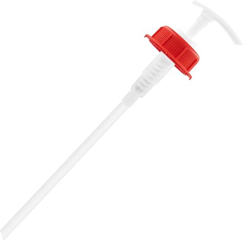 ASVita Dosierpumpe, Dosierspender für 5L Kanister Komfort - 45mm Gewinde - Lebensmittelecht z.B. für Getränke-Konzentrate, sirup (1 Stück/weiß)
