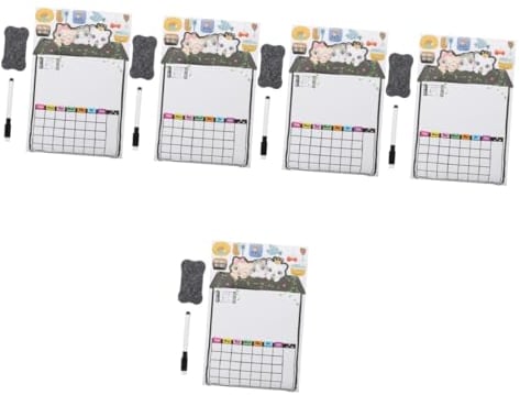 COHEALI 5 Sätze Notizblock Terminerinnerung Magnetisches Planungs-whiteboard Küchenplanung Whiteboard -schreibtafel Memo-schreibtafel Aufforderungstafel Pvc Magnetkraft