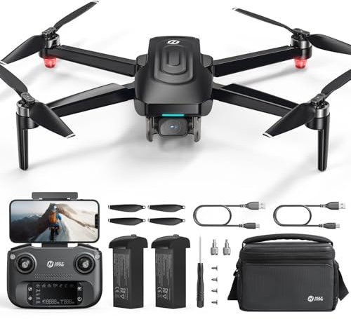 Holy Stone HS175G Dron con Cámara 4K y EIS, Motor sin Escobillas, 60 Min de Vuelo, GPS, Retorno Inteligente, Drones con Cámara 4K Adultos, Drone Plegable con Batería de Carga Rápida, C0