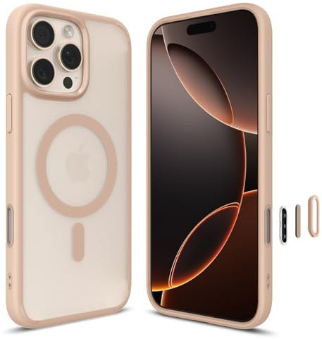 Spigen für iPhone 16 Pro Camera Control Button Kamerasteuerung Aktivierte Hülle Ultra Hybrid T MagFit, Kompatibel mit MagSafe Zubehör -Frost Rose Titanium