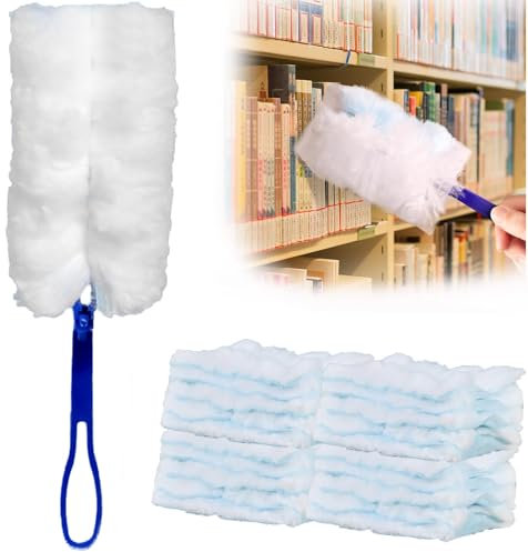 20PCS Flash Dust Magnet with 1 Flash Duster - Disposable Duster Heads for Easy Dusting, Electrostatic Dust Removal, Flash Duster Dust Magnet Starter Kit for Home & Car Cleaning