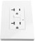 Naemriee - Enchufe GFCI (20 A, resistente a las inclemencias del tiempo, al aire libre (WR), interruptor de fugas a , placa de pared sin tornillos incluida