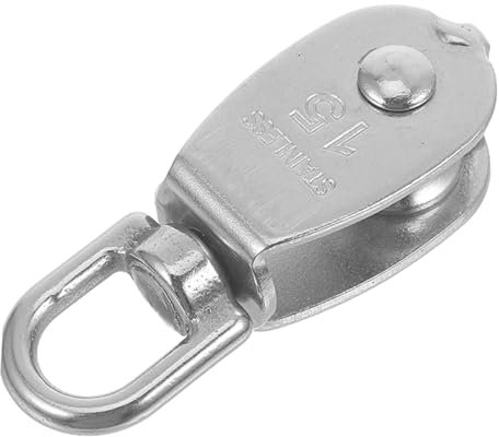 FELTECHELECTR Seil 304 Edelstahl Seilrolle Kleine Pulley Für Seile Drehbare Und Zugrolle Schwere Ausführung Für Drahtseil M15 Einzelrolle Für Vielseitige Anwendungen Und Langlebig