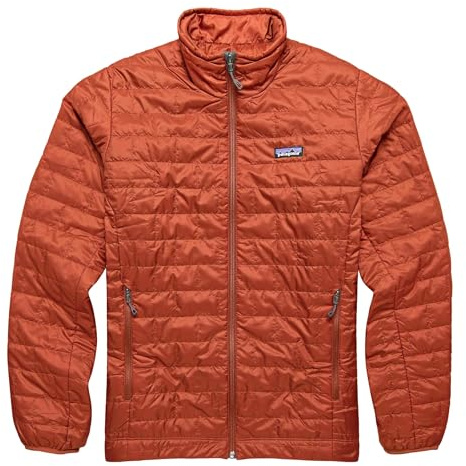 Patagonia Herren Nano Puff Jacke mit durchgehendem Reißverschluss, Brüniertes Rot, S