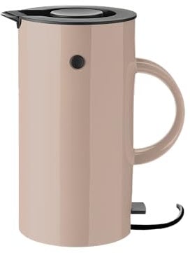 Stelton Wasserkocher EM77 - Elektrischer Kocher, Wasserkessel, Teekanne - Schnell kochend, niedriger Energieverbrauch, entnehmbarer Kalkfilter, Sicherheitsschalter - 1,5 Liter, Heather, EU-Stecker