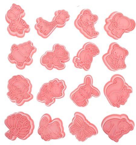 HOLIDYOYO 16 De Galletas De Animales 3d Set De Herramientas De Hornear Para Fondant Fiestas De Cumpleaños