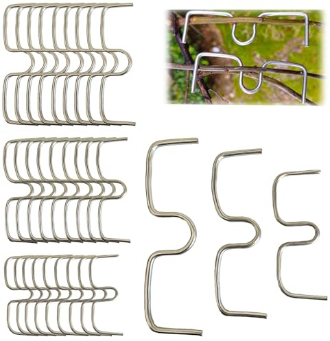 poraceous 30 Stück Aststütze für Obstbäume, 13/10/8 cm Metall M Förmiger Astspreizer, Astspreizer für Obstbäume, Astzieher Halter, für Gartenbäume Obstbaum Aste, Garten Wachsen Unterstützung
