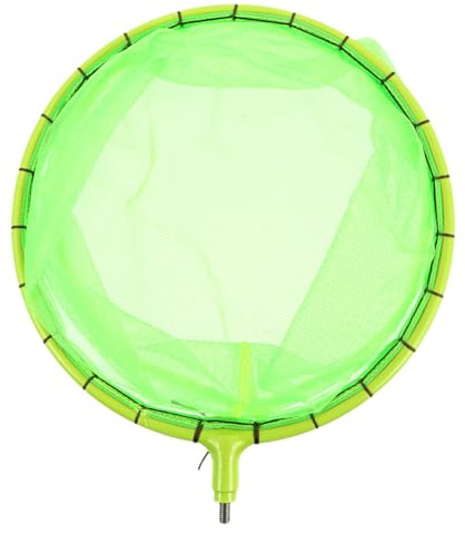 Veemoon Fishing Landing Net Head 30cm Fluorescent Green, Removable Pouch Outdoor Fishing Net Supply for Shore and Stream Use