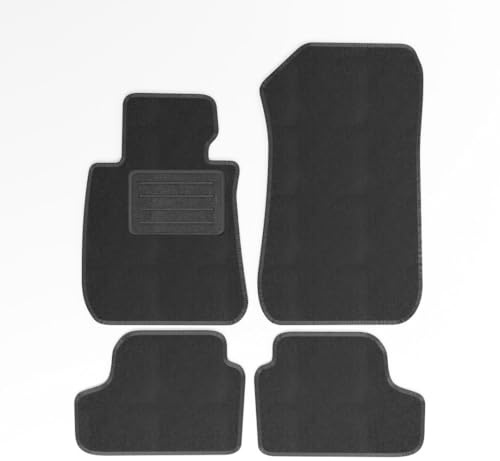 Mats4all Textil Fussmatten Passend für BMW 3-er E93 Cabrio 2007-2011 | rutschfest | Mit Verstärkung | 4-teilig | Autoteppiche | Teppich-Set