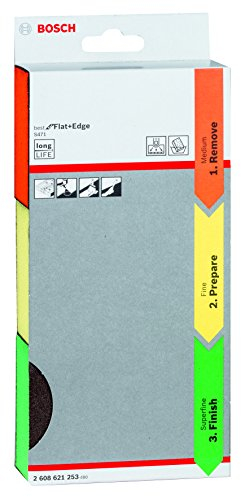 Bosch Professional 3tlg. Schleifschwamm S471 Best for Flat and Edge Set (Holz, Kunstoff und Metall, 69 x 97 x 26 mm, Zubehör Handschleifen)