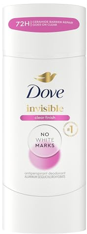 Dove Advanced Care Antiperspirant Deodorant for Women Clear Finish No White Marks 72 hour sweat and odor protection 2.6 oz
