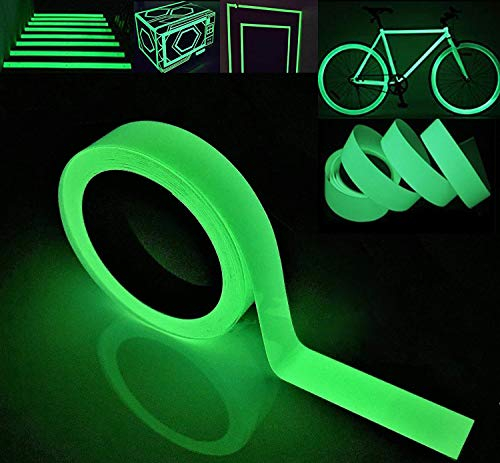 Gebildet Leuchtendes Band, Selbstklebendem Band, Warnband,Luminous Tape, Glow In The Dark, Wasserdicht, Abnehmbar, Langlebig, Tragbar, Stabil, Sicherheit / 2cm * 10m, 1 Stück