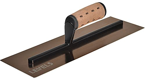 LEVEL5 Truelle pour cloison sèche de 35,6 cm | Acier inoxydable triple durci, poignée résistante aux impacts | Plaque murale en plâtre Sheetrock Gyprock | 4-962