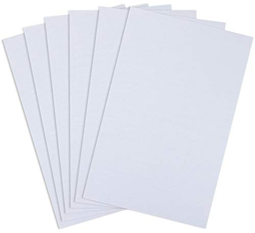 Similane 6 Stück Aida-Stoff, Fadendichte 14, Kreuzstich, Weiß, 30,5 x 45,7 cm