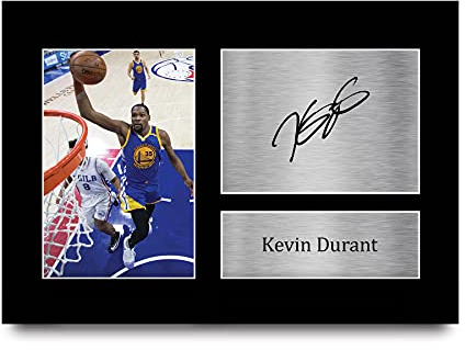 HWC Trading Kevin Durant A4 Ungerahmt Signiert Gedruckt Autogramme Bild Druck-Fotoanzeige Geschenk Für Golden State Warriors Basketball-Fans