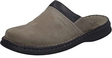 Josef Seibel Herren Clogs Max, Männer Slipper,Weite G (Normal),sommerclogs,Pantoletten,Slip on,Freizeitschuhe,Grau (Asphalt-Kombi),50 EU