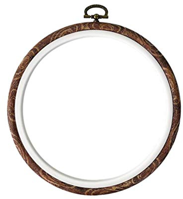 Healifty Stickrahmen Vintage Stickrahmen runder Kreuzstichrahmen zum handlichen Nähen und Aufhängen 17cm