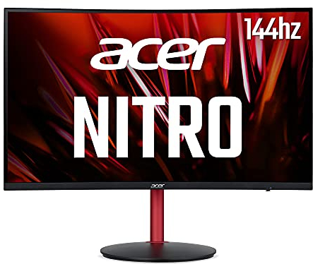 Acer Nitro XZ242QPbmiiphx 24 inch Full HD Curved Gaming Monitor (VA Panel, FreeSync, 144Hz, 4ms, HDR 400, DP, HDMI, Height Adjustable , Black)