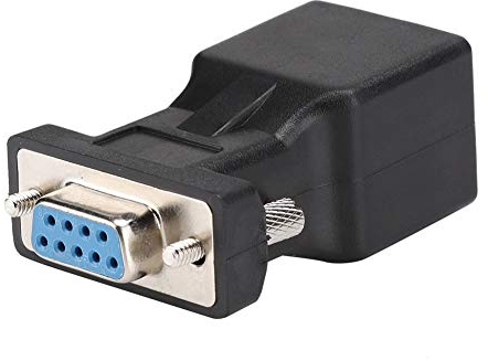 DB9 Buchse auf RJ45 Adapter, 2er Pack RS232 Konverter Plug & Play für PC Host, Serielle auf Ethernet Adapter für Computer, Netzwerk Konsolenanschluss