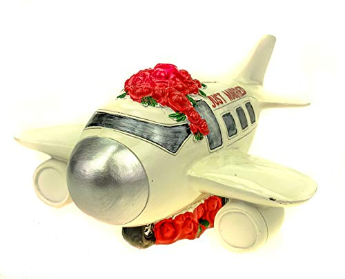 Udo Schmidt GmbH & Co. KG Spardose Flugzeug Just Married 20 cm Polyresin Sparschwein Hochzeit Heirat