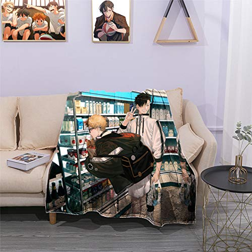 Wohn Kuscheldecken Haikyuu Blanket Quilt Flanell Weiche Warme Decke Warm Plush Cozy Soft Blankets for Chair/Bed/Couch/Sofa