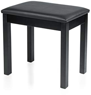 Gator Frameworks Traditional Wooden Keyboard & Piano Bench; Black (GFW-KEYBENCH-WDBK)