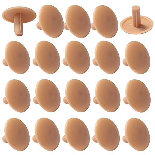 20x Abdeckkappen für Schrauben schraubenkappen 3 x 12 x 6 mm Kunststoff möbel Abdeckung PZ, Hellbraun