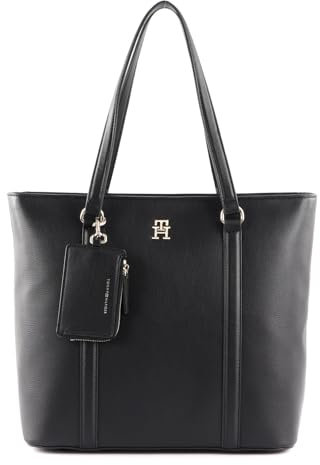 Tommy Hilfiger Damen Tommy Life Soft Tote AW0AW13138 Tragetasche, Schwarz (Black)
