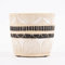 SCHÖNER LEBEN. Sass & Belle Übertopf Reliefmuster Ethno Beton weiß schwarz beige 11x10cm
