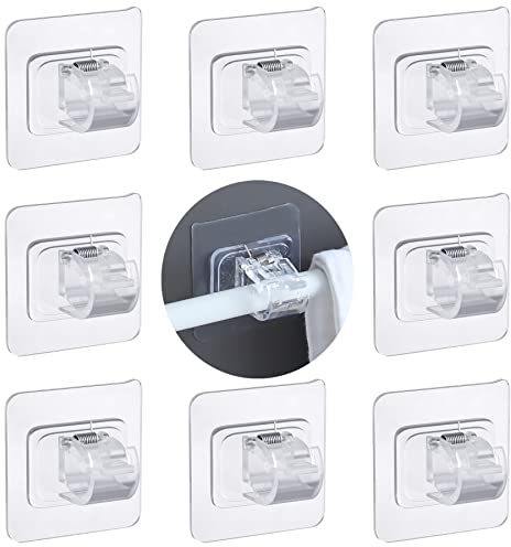 8 Stück Selbstklebende Gardinenstangen Halterung, Gardinen Stangen Halterungen Haken, Wand Halterungen Handtuch Stangen Haken, für Bad, Küche und Wohnzimmer