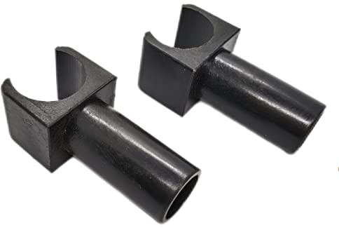 Rollstuhl-Sitzschiene, passend für 2,2 cm Rohre, Standard-Rollstühle und Transportstühle, gängige Teile, Ersatzteile Sitzschienenführung, 19 mm Durchmesser (1 Paar, schwarz)