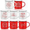 Suttmin 8 Stück 340 ml Weihnachts-Kaffeetassen-Set, Keramik, Weihnachten, Mini-Trinkbecher, kalte heiße Schokolade, Tassen für Frauen, Urlaub, Weihnachtsdekoration, Geschenk (klassischer Stil)