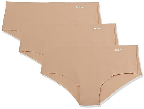DKNY Women's Litewear Cut Anywhere Hipster Panties 3 Pack Box Multipack, Glow/Glow/Glow, L