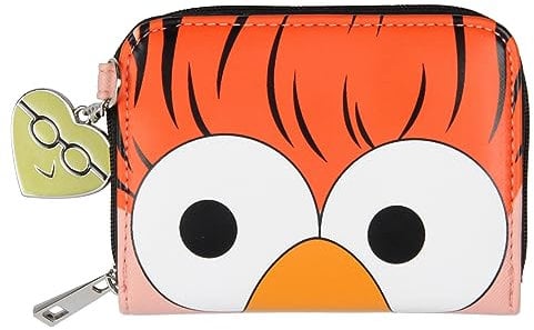 Bioworld The Muppets Beaker Mini Compact Zip Around Wallet with Dr. Bunsen Honeydew Charm