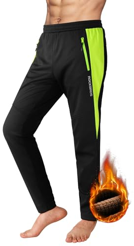 ROCKBROS Fahrrad Hose Winter Thermo Fahrradbekleidung Lange Fahrradhose Hohe Sichtbarkeit & Winddicht Radlerhose für Outdoor-Aktivitäten wie Radfahren, Wandern, Klettern Damen/Herren 4XL